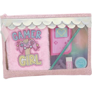 Girl Game Stationery Set
5 Items, Pink