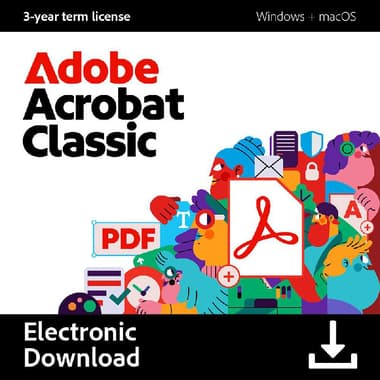 Adobe Acrobat Classic 3 Years E-Voucher (Delivery by eMail)
Digital Code (KSA)