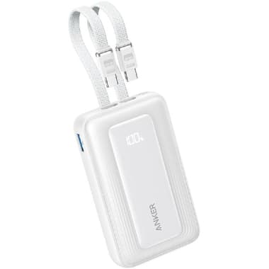 انكر زولو وات مع كابلين 35 باور بنك USB-C مدمجين
شحن سريع بتقنية (بي دي ), 4 منافذ يو اس بي, 10000 مللي امبير, ابيض
