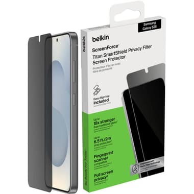 Belkin ScreenForce Titan Glass Smartphone Screen Protector
for Samsung Galaxy S26, Privacy
