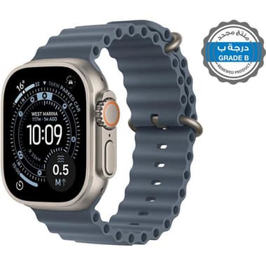 Renewed Grade B Apple Watch Ultra 3
GPS + Cellular, eSIM Supported, Natural Titanium Case/Anchor Blue Ocean Band