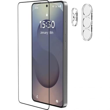 Raptic Raptic Glass Air 2-in-1 Bundle: Tempered Glass + Camera Lens Protector Smartphone Display Protection
for Samsung Galaxy S26 Ultra, Clear