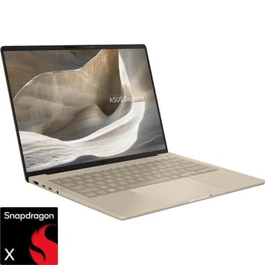 Asus Zenbook A14 Laptop
AI, 14", Snapdragon X, 16 GB RAM, 1 TB SSD, Windows 11 Home, Qualcomm Adreno