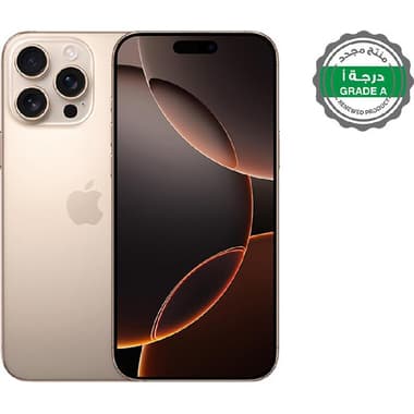 Renewed Grade A Apple iPhone 16 Pro Max
256 GB, Desert Titanium, 5G