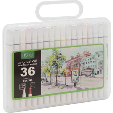 Roco Draw Marker (36 Colors) Graphic Art Marker
Assorted Color, Twin Tip