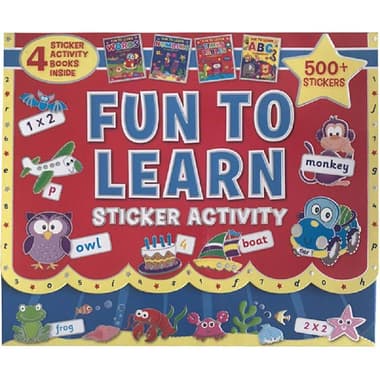 Fun to Learn: Sticker Activity
Carry Case - 4 Sticker Activity Books Inside with 500+ Stickers