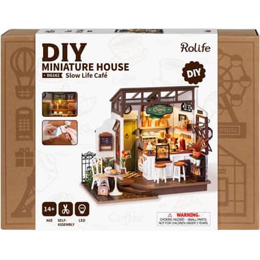 Robotime DIY Miniature House
NO.17 Cafe 3D Puzzle, 183 Pieces, 14 Years and Above