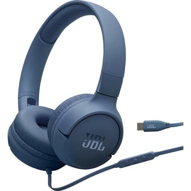 JBL Tune 520C On-Ear Headphones
Wired, Built-in Microphone, Blue
