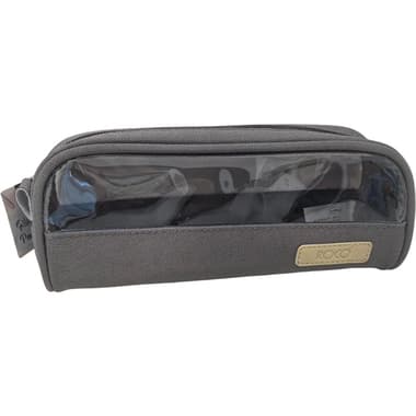 Roco Soft Pencil Case
Clear Window, Plain Color with Print Logo, Grey