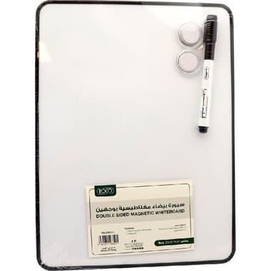 Roco Magnetic Whiteboard
Double-Sided with 1-Marker & 2-Magnets, 230 X 305 cm, Black/White