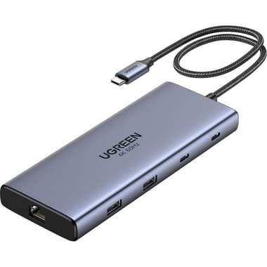 يوغرين سي ام 639 موزع متعدد المنافذ
سي-يو اس بي, 10 منافذ: 2× HDMI, 3× USB-C2 ,× USB, فتحة SD, فتحة TF, RJ-45, رمادي فضائي