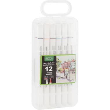 Roco Draw Marker (12 Markers) Graphic Art Marker
Assorted Color, Twin Tip