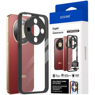 Araree Duple Back Cover Mobile Case
for Honor X9d 5G, Clear/Black