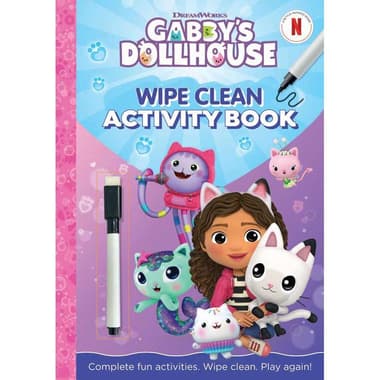 DreamWorks Gabby's Dollhouse: Wipe Clean Book - Complete Fun Activities. Wipe Clean. Play Again!
false