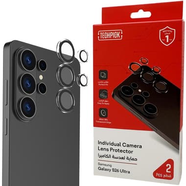 تيكبيك الوي المنيوم ايدج (حماية عدسة الكاميرا (حلقة فردية ملحقات كاميرا الهاتف الذكي
متوافق مع سامسونج جالكسي اس 26 الترا, شفاف