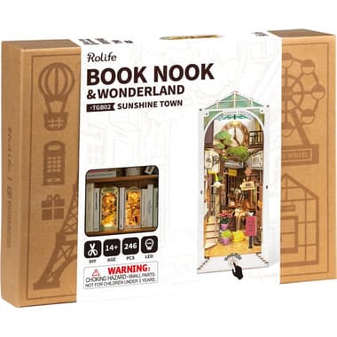 Robotime DIY Book Nook & Wonderland
Sunshine Town 3D Puzzle, 246 Pieces, 14 Years and Above