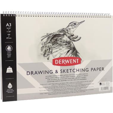 Derwent Sketch Pad
Landscape, 165 gsm, White, A3, 30 Sheets
