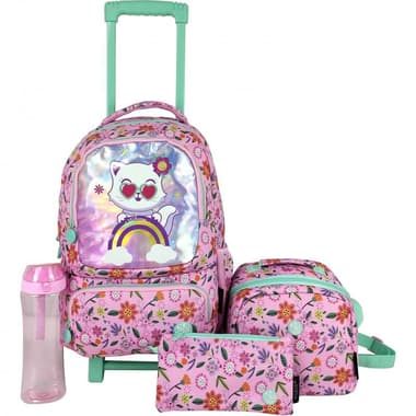 Atrium Classic Meow
4-in-1 Value Set Trolley Bag with Accessory, Pink