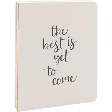 Roco Notebook
"The Best is Yet to Come", 13 X 18 cm, 256 Pages (128 Sheets), Blank, White