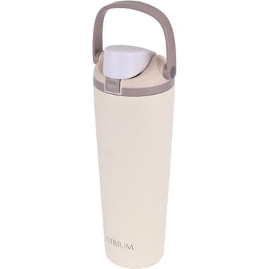 Atrium Tumbler
Stainless Steel Water Bottle with Straw and Push-Button Lid with Handle, Cold, 900.00 ml ( 1.58 pt ), Light Beige