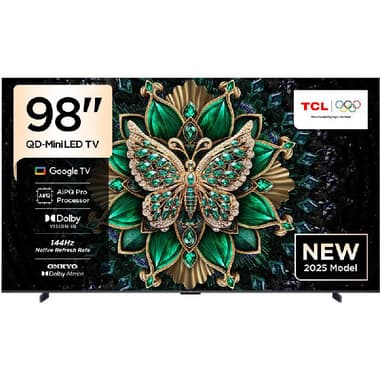 TCL 98" Smart TV
4K Mini-LED, 120 Hz, Black, 98C6K