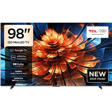 TCL 98" Smart TV
4K Mini-LED, 120 Hz/144 Hz (VRR), Black, Q6C MINI LED