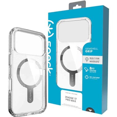 Speck GumShell Grip Back Cover Mobile Case with MagSafe
for iPhone 17 Pro Max, Clear