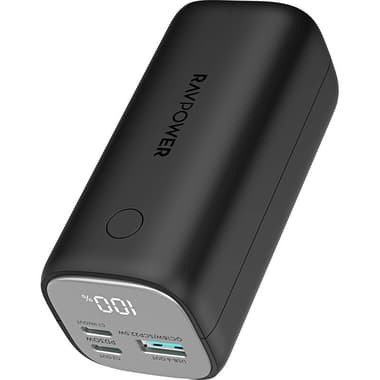 RAVPower PD Pioneer 14000 mAh 30W 3-Port Mini Powerbank
PD Fast Charging, 14000 mAh, 3 USB (1X USB/2X USB-C), Black