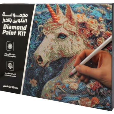 Unicorn Diamond Painting Kit
Assorted Color, Canvas + Frame + Tools + Bags of Gems