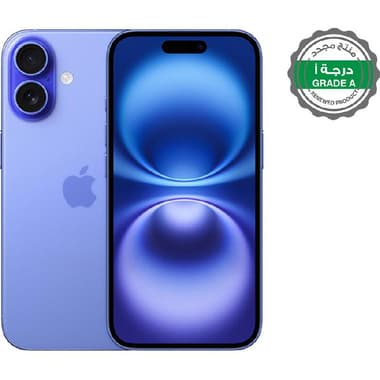 منتج مجدد درجة أ ابل آيفون 16
256 جيجابايت, أزرق نيلي, الجيل الخامس