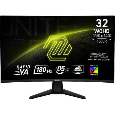 ام اس اي 32 CQ6F ماغ 31.5 بوصة
شاشة ألعاب, ضوء LED, 180 هرتز, 0.5 مللي ثانية جي تي جي, اسود