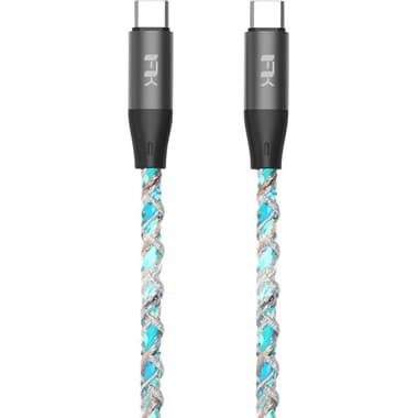 فيل تك كلييو كابل USB-C الى USB-C (باضاءة) سلك شحن ونقل بيانات
2 متر, 6.56 قدم, اسود