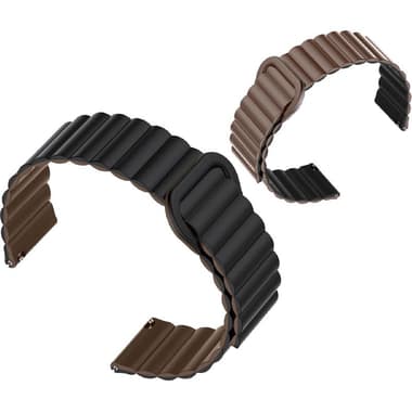 Xonda Double Face Wrist Strap
Universal, for Apple Watch 42/44/45/49 mm/Smartwatch 46/48 mm, Silicone, Strap Width (22 mm), Chocolate Black