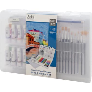 Art Expedition Carrying Case Set Artist Mixed Media Set
Clear, 103 Pieces