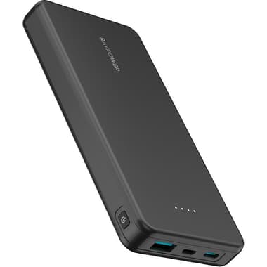 RAVPower PD Pioneer Power Bank
PD Fast Charging, 10000 mAh, Dual USB (1X USB/1X USB-C), Black