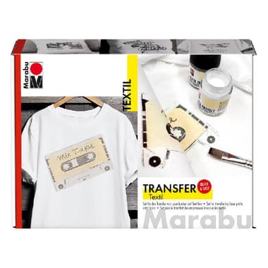 Marabu TEXTIL Transfer Medium Fabric Painting
50.00 ml ( 1.76 oz ), 4 Pieces (50 ml Transfer/50 ml Protect/Brush & Squeegee)