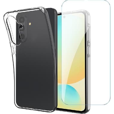 Just in Case Soft TPU Clear + Tempered Glass Smartphone Case Bundle
for Samsung Galaxy A26 5G, Clear