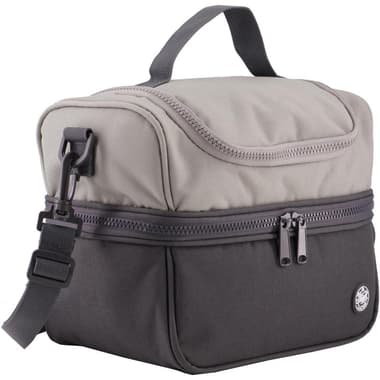 Atrium Big Zipper Lunch Bag
2-Tone Color, Grey/Black