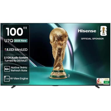 Hisense 100" Smart TV
4K Mini-LED, 165 Hz, Grey, U7QPRO