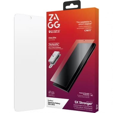 Zagg Invisible Shield Glass Elite Smartphone Screen Protector
for Samsung Galaxy S26 Ultra, Made with Recycled Glass