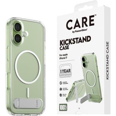 PanzerGlass Kickstand Back Cover Mobile Case with MagSafe
for iPhone 17, Transparent