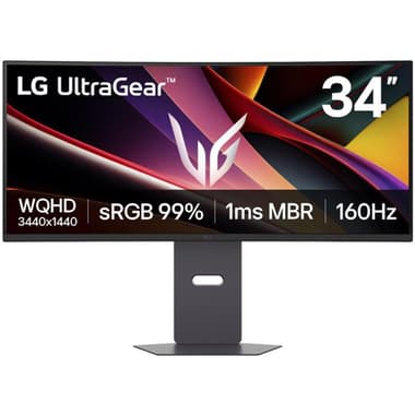 ال جي الترا جير 34 بوصة
شاشة ألعاب, دبليو ال اي دي, ضوء LED, 160 Hz, 1 مللي ثانية (MBR), اسود