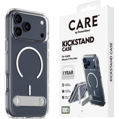 PanzerGlass Kickstand Back Cover Mobile Case with MagSafe
for iPhone 17 Pro Max, Transparent