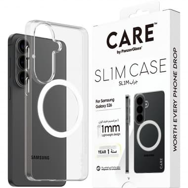 PanzerGlass SL1M Back Cover Mobile Case with MagSafe
for Samsung Galaxy S26, Transparent