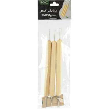 Roco Ball Stylus Set Clay Tool
Brown/Silver