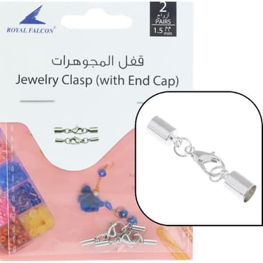 Royal Falcon Jewelry Locks
Lobster with End Caps, 1.5 mm Diameter, Natural, .03 kg ( .07 lb )