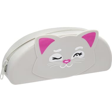 Soft Pencil Case
Cat Head Design, Durable and Washable, Grey