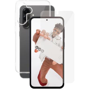 PanzerGlass 2-in-1 Protection CARE X-Ray Soft Clear Case + SAFE Tempered Glass Ultra Wide Fit Smartphone Case Bundle
for Samsung Galaxy A56 5G, Clear