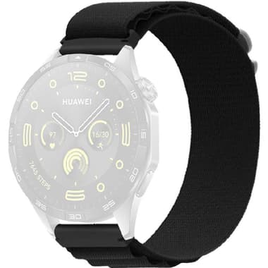 HYPHEN Nylon Wrist Strap
for Huawei Watch GT 4 41/Watch GT 4 46, Nylon, Strap Width (22 mm), Black