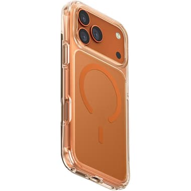Uniq LifePro Xtreme Back Cover Mobile Case with MagSafe
for iPhone 17 Pro Max, Frost Clear/Volt Orange